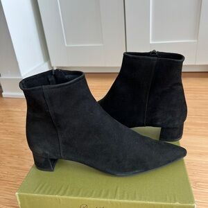 New Black real Suede Ankle Booties Daniele Ancarani, eu 40, us 10